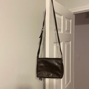 Perlina Brown Crossbody size long 9”  wide 7” excellent condition